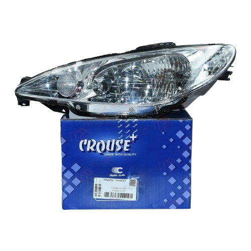 چراغ جلو 206 چپ بدون لامپ و موتور